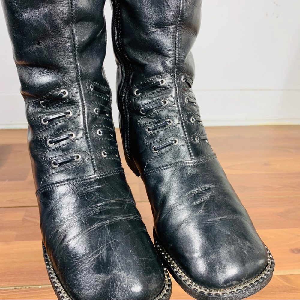 Punk, retro leather boots - Picture 10 of 16